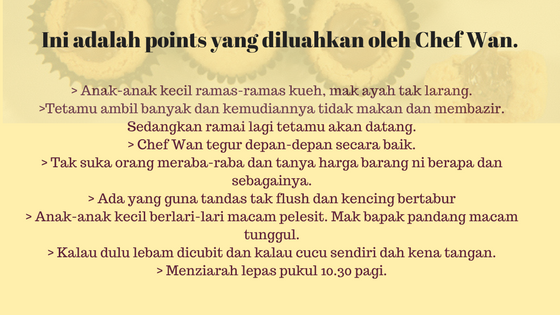Komen Ibu Rose mengenai Chef Wan